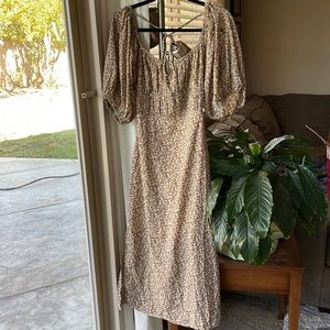 Fall bubble sleeves dress
